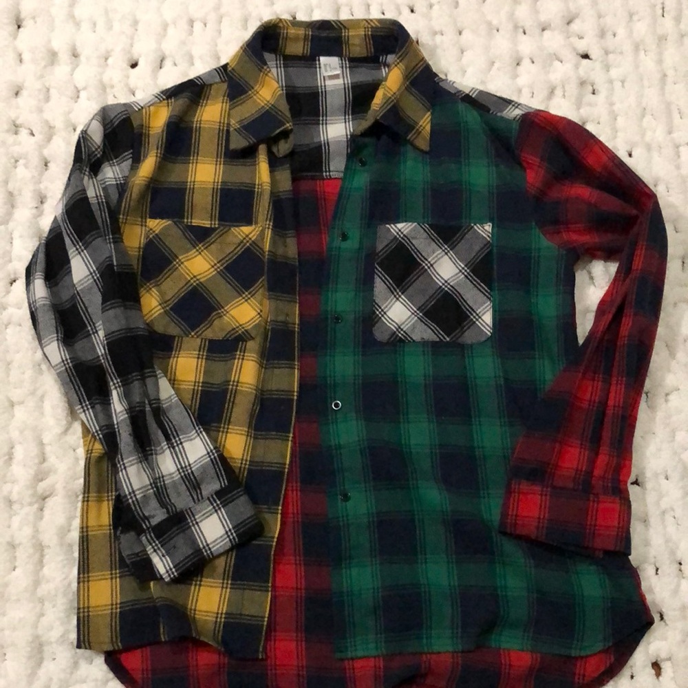 Multi colored flannel